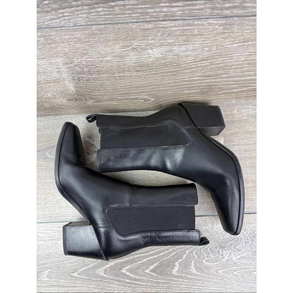 Thursday Boot Co SoHo Women’s S 7 Black Leather 3” Heel Pull On Chelsea Boots - Picture 10 of 11